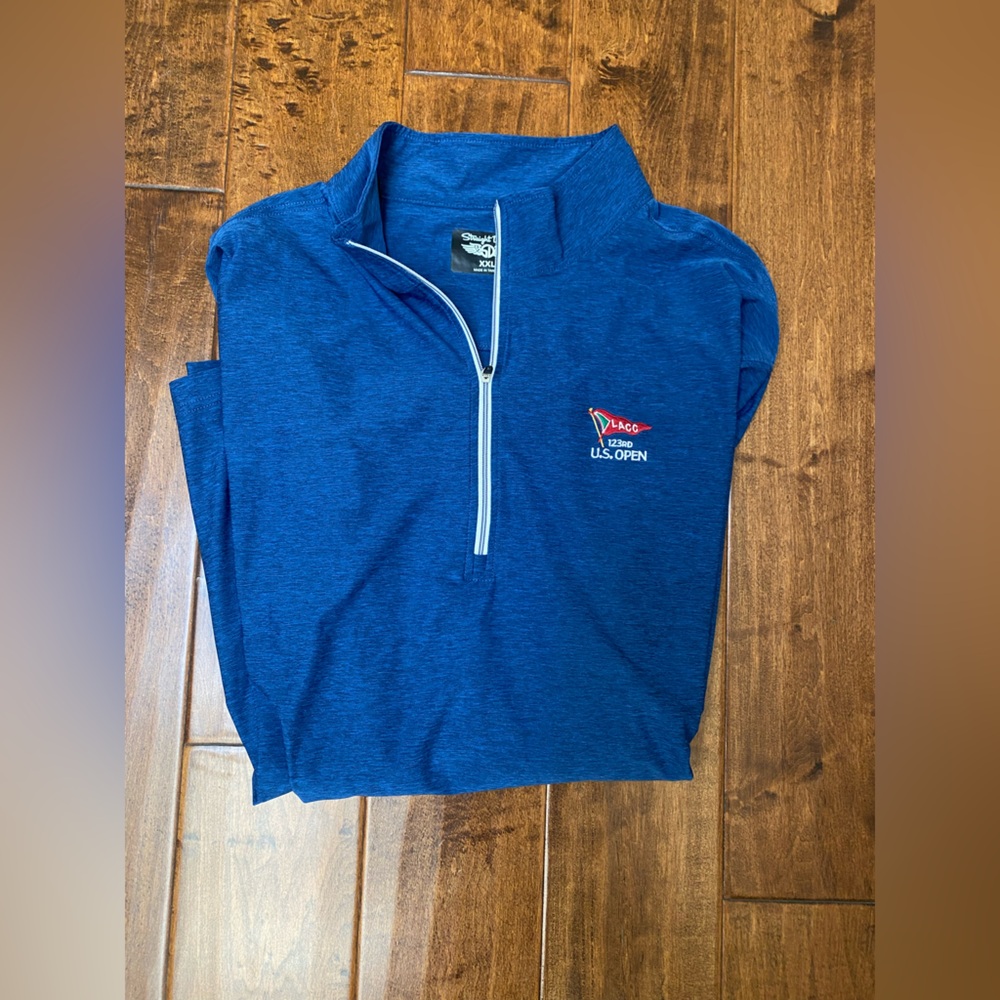 Men's Blue Quarter Zip Performance Pullover - U.S. Open LACC